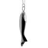 Perseverance Black Ceramic and Sterling Silver Fish