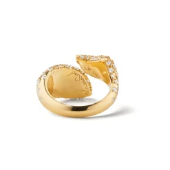 Perseverance Fish Pave Diamond 18K Ring