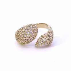 Perseverance Fish Pave Diamond 18K Ring