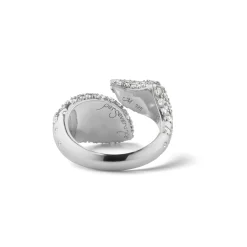 Perseverance Fish Pave Sapphire Sterling Silver Ring