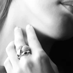 Perseverance Fish Sterling Silver Ring
