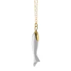 Perseverance White Ceramic and 18K Gold Fish