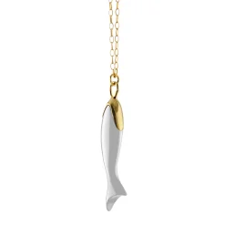 Perseverance White Ceramic and 18K Gold Fish