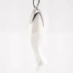 Perseverance White Ceramic and Sterling Silver Fish