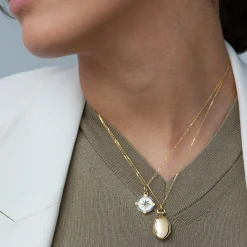 Petite "Anna" Gold Locket Necklace