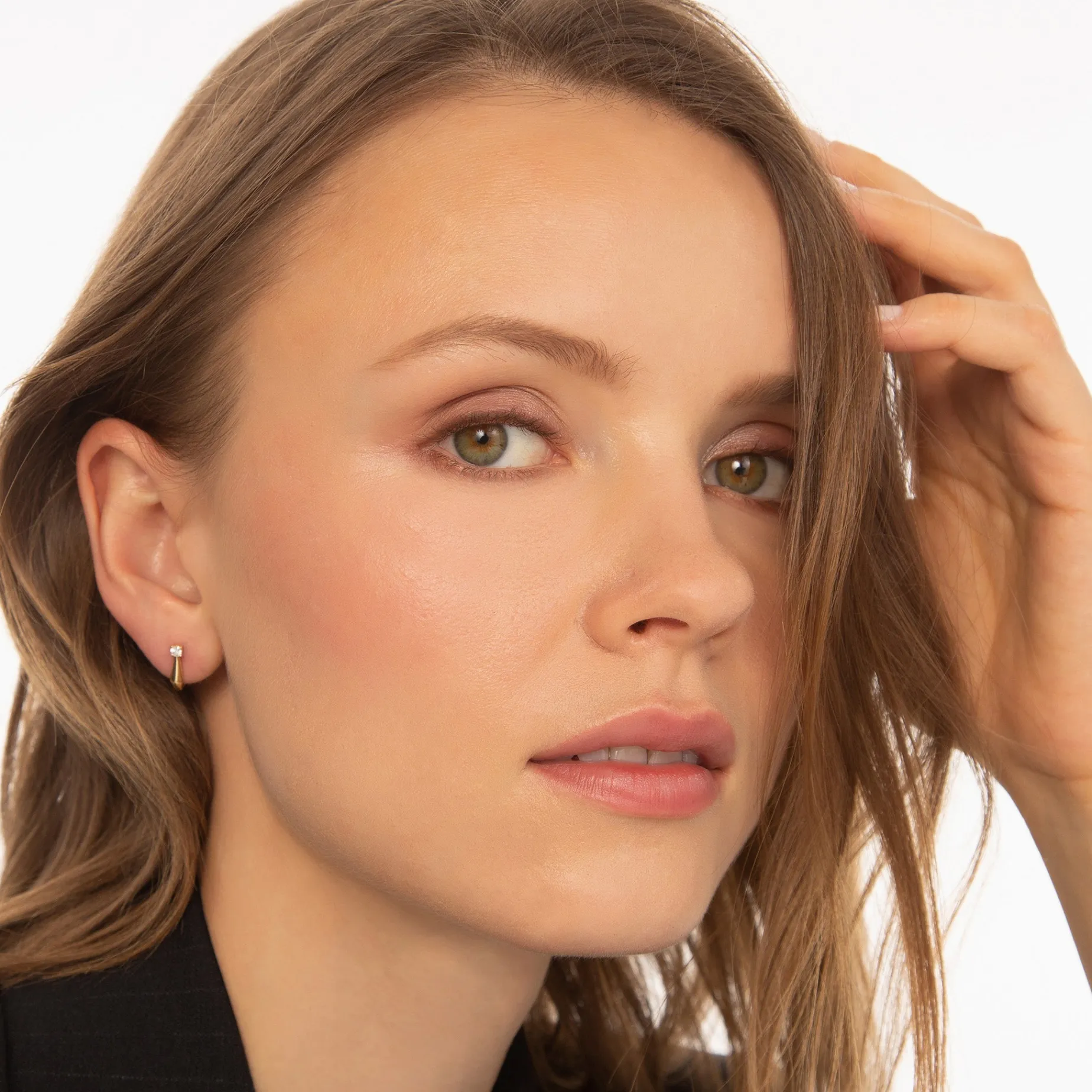 Petite "Points North" Earrings with Diamond