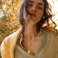 Petite Slim 18K Gold Heart Locket Necklace