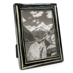 Photographers Molding Black and Cream Macassar Wood Frame