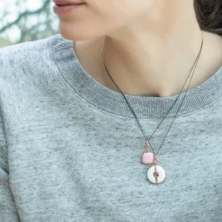Pink Enamel Vermeil Cushion Locket