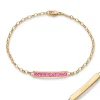 Pink Sapphire "Courage" Petite Poesy Bracelet