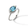 Points North Deep-Set Oval London Blue Topaz Ring