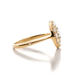 Points North Diamond Ring with Round, Baguette and Pear Shape Diamonds