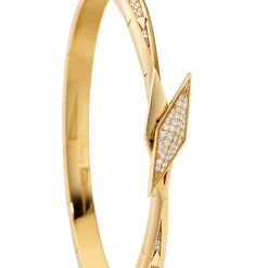 “Points North” 18K Yellow Gold Pavé Diamond Cuff
