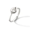 Points North Round Rock Crystal Ring with White Sapphires