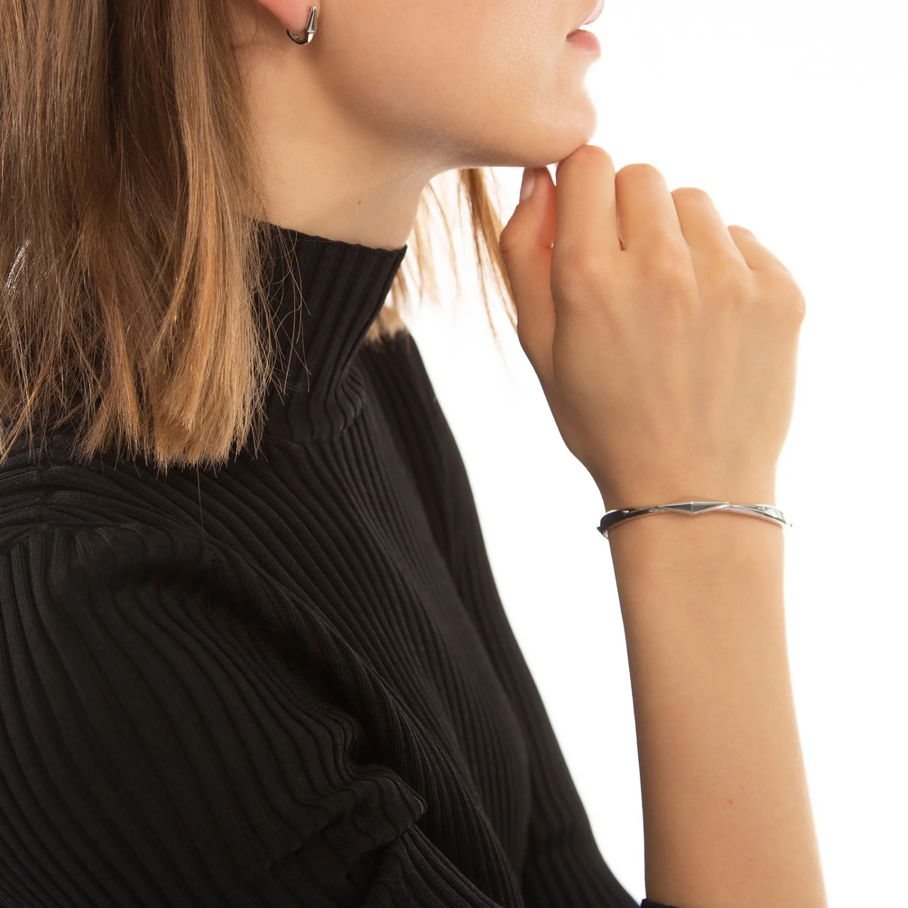 “Points North” Sterling Silver Cuff
