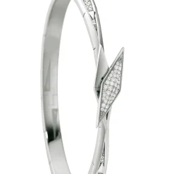 “Points North” Sterling Silver Pavé Sapphire Cuff