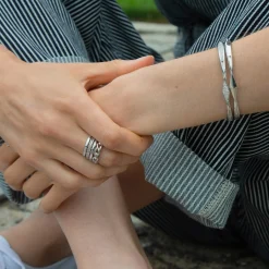 “Points North” Sterling Silver Cuff