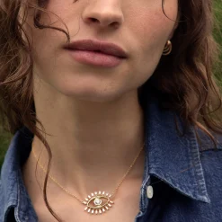 Protect Diamond Evil Eye Necklace