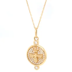 Queen Bee Charm with Pavé Diamonds