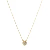 Reclaimed 18K Yellow Gold and Round Diamond Apple Necklace