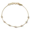 Reclaimed 18k Yellow Gold Bracelet with 7 Round Diamonds
