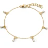 Reclaimed 18k Yellow Gold Bracelet with 6 Baguette Diamonds