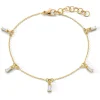 Reclaimed 18k Yellow Gold Bracelet with 5 Baguette Diamonds