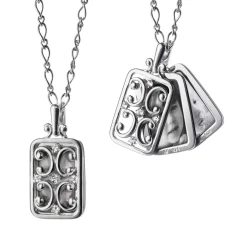 Rectangular Gate Locket with Sapphires