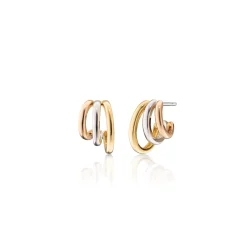 “Rings of Saturn” Earrings in 18K Yellow, Rose and White Gold