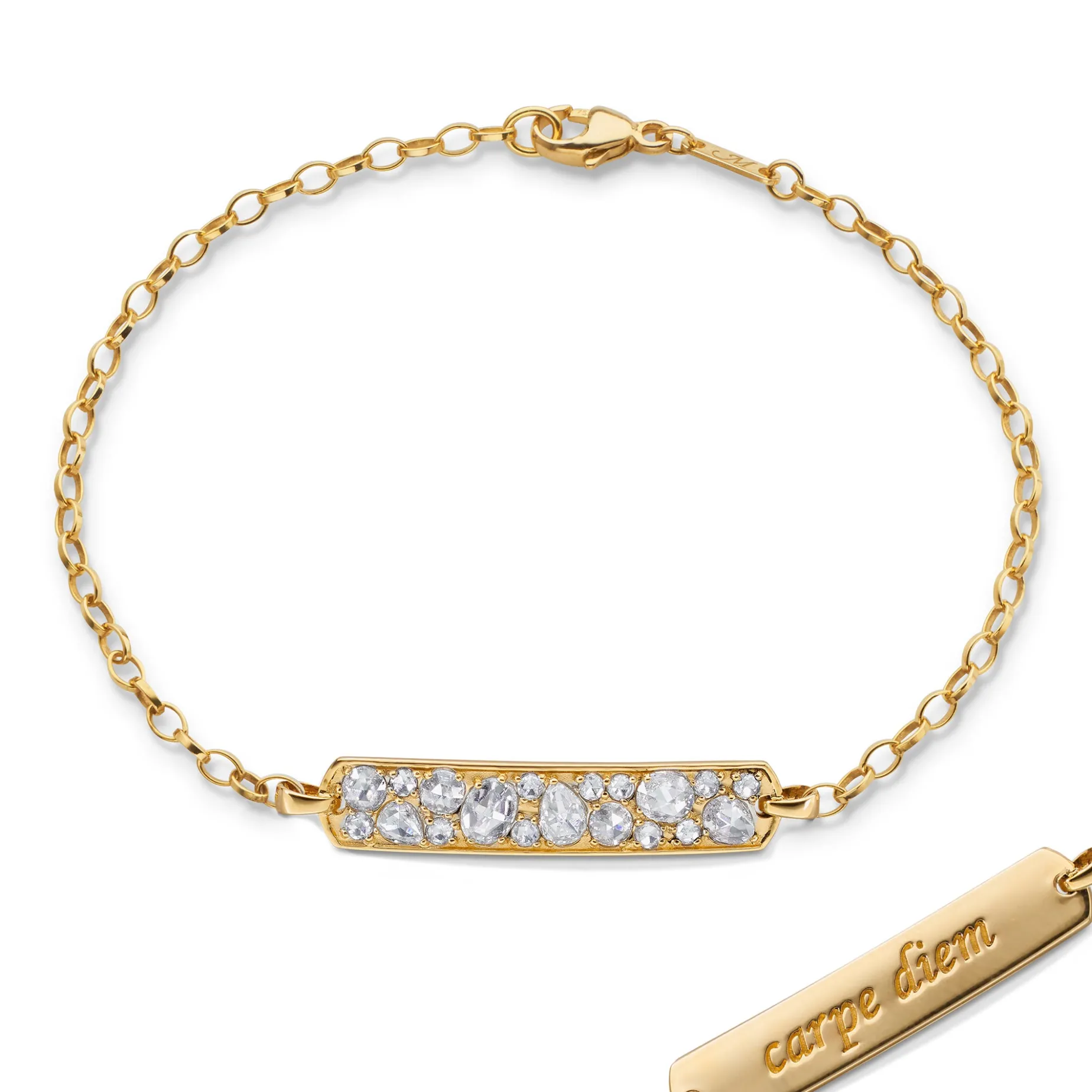 Rosecut Diamond "Carpe Diem" Petite Poesy Bracelet