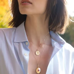 Ruby Infinity Locket Necklace