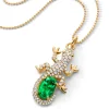 Salamander and Stone - Special Edition Diamond Pave Necklace with Emerald