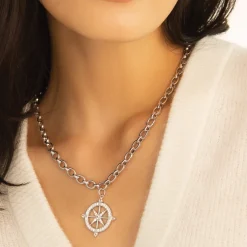 Sapphire Compass Audrey Necklace