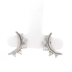 Sapphire Moon Stud Earrings