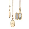 Slim "Britt" 18K Gold Engraved Locket Necklace