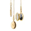 Slim "Eve" 18K Gold Engraved Locket Necklace