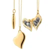 Slim 18K Gold Heart Locket Necklace