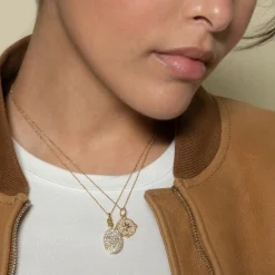 Slim "Kitt" 18K Gold Locket Necklace