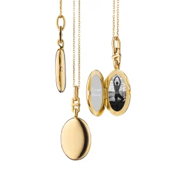 Slim Oval "Eve" Gold Locket Necklace