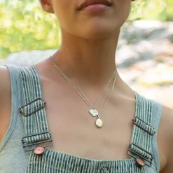 Slim Pinstripe "Eve" Sterling Silver Locket Necklace