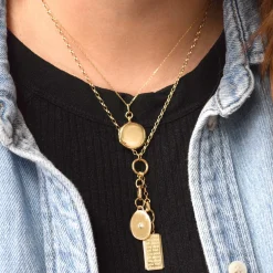 Slim "Quinn" Gold Locket Necklace
