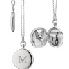 Slim "Quinn" Sterling Silver Engraved Locket Necklace