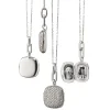 Slim "Rae" Locket Necklace with Salt & Pepper Diamonds