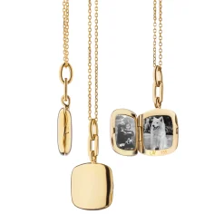 Slim "Viv" Gold Locket Necklace