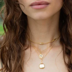 Slim "Viv" Gold Locket Necklace