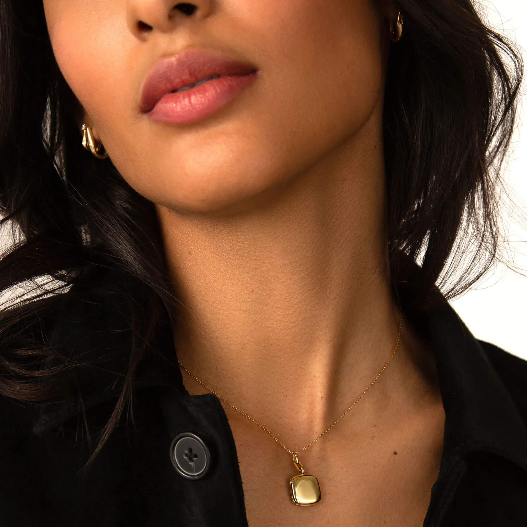 Slim "Viv" Gold Locket Necklace