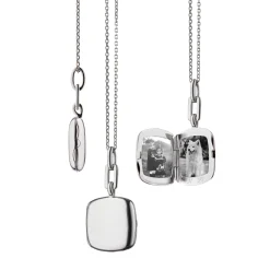 Slim "Viv" Sterling Silver Locket Necklace