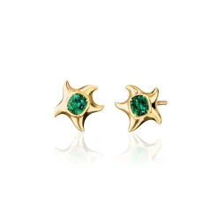 Special Edition Green Tourmaline Starfish Earrings