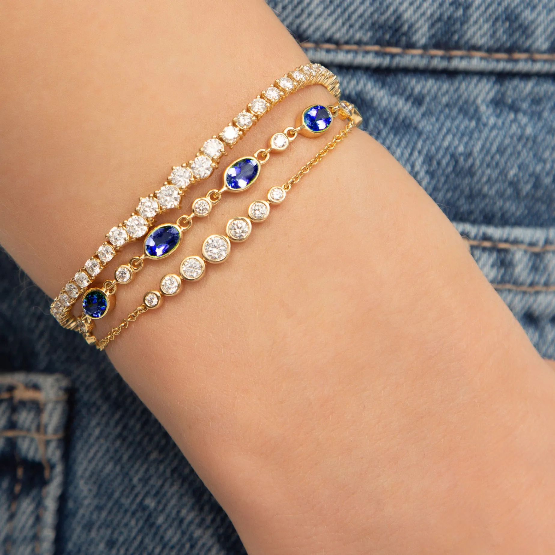 Special Edition Oval Blue Sapphire Tennis Bracelet