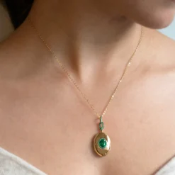 Special Edition Oval Cut Emerald Locket